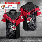 Chiefs Dark Knight Customizable Kansas City Hawaiian Shirt: Skull, Stone Texture, Custom Name