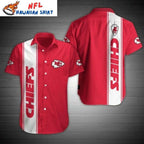 Chiefs Sideline Strategy – Red And White Panel Men’s Hawaiian Shirt