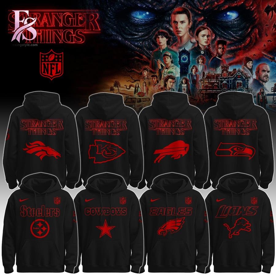 Choose Your Team NFL x Stranger Things hoodie