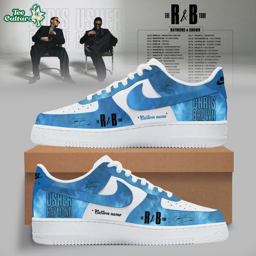 Chris Brown and Usher – The R&B Tour 2026 Custom Blue AF1 Sneaker