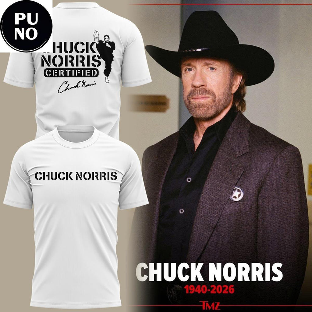 Chuck Norris 2026 Certified Signed For Fans Hoodie Shirt