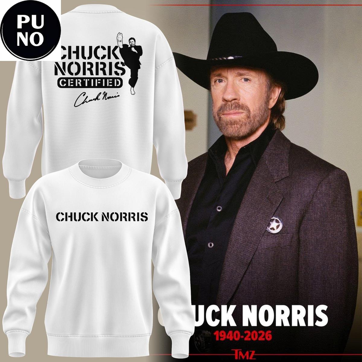 Chuck Norris 2026 Certified Signed For Fans Hoodie Shirt