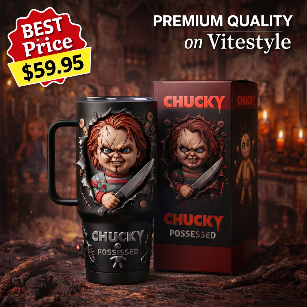 Chucky 40oz Tumbler with Handle Gift