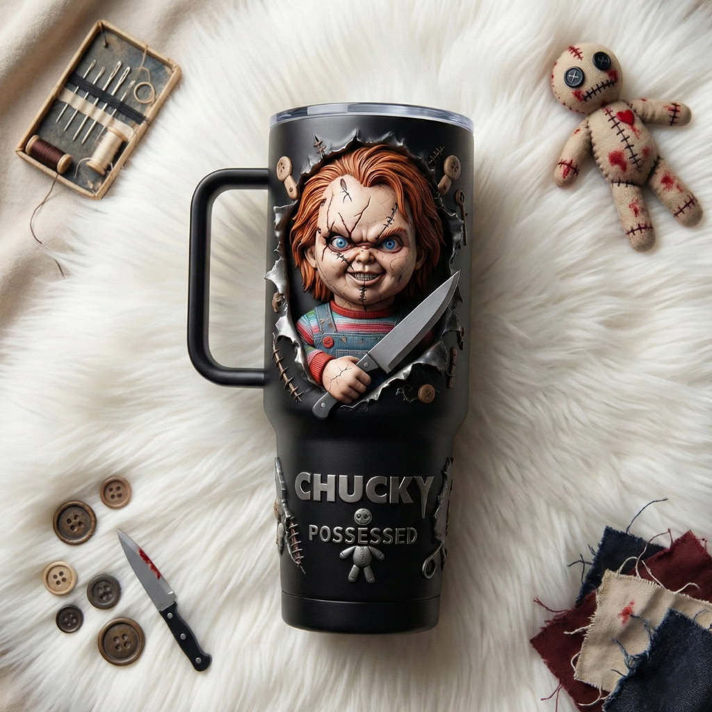Chucky 40oz Tumbler with Handle Gift