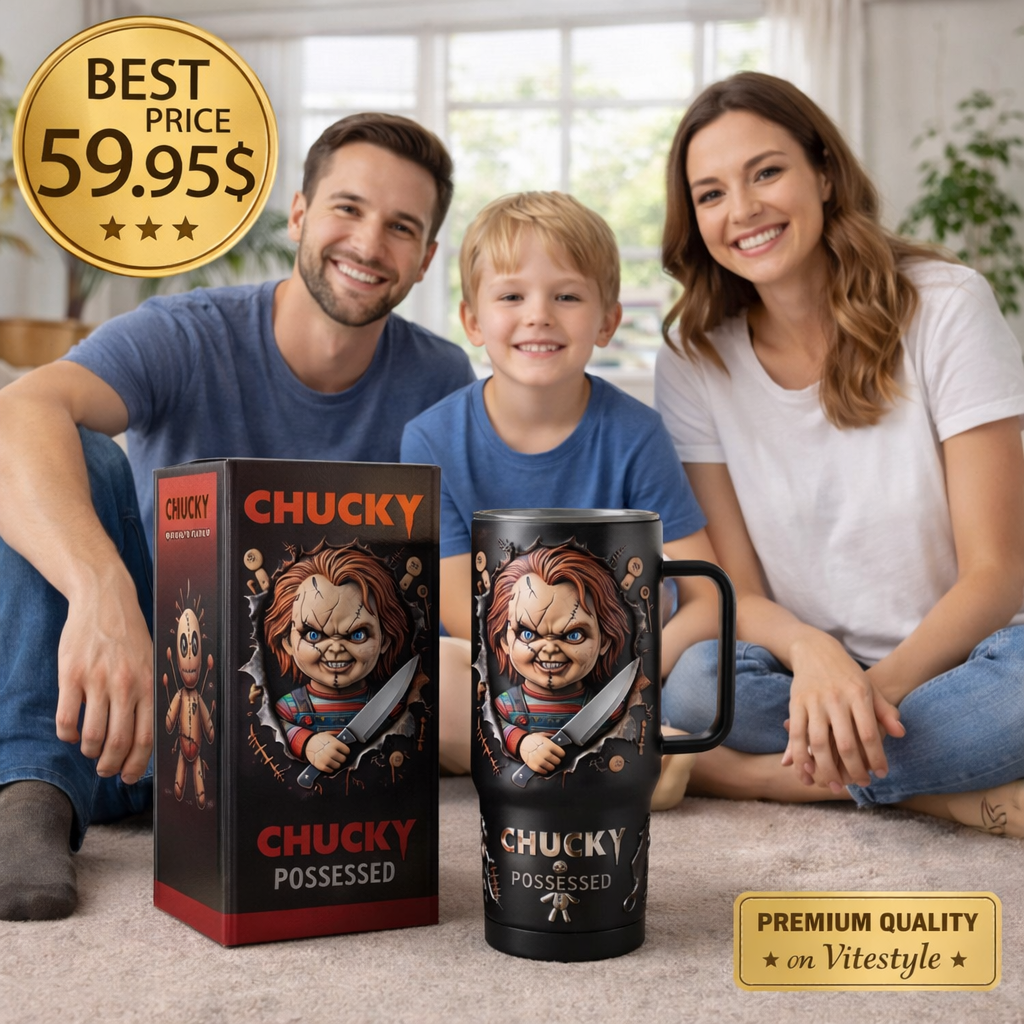 Chucky 40oz Tumbler with Handle Gift