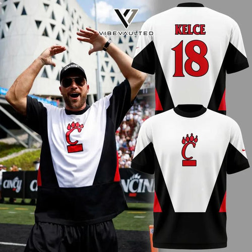 Cincinnati Bearcats Travis Kelce Retro Logo Graphic Tee Shirt