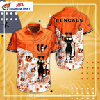 Cincinnati Bengals Aloha Shirt With Black Cat Art