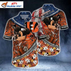 Cincinnati Bengals Aloha Shirt With Cartoon Player Design