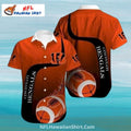 Cincinnati Bengals Aloha Shirt With Football Flames Design