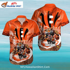 Cincinnati Bengals Aloha Shirt With Jungle Tiger Scene