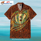 Cincinnati Bengals Aloha Shirt With Tiger Stripe Design