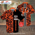 Cincinnati Bengals Custom Name Aloha Shirt With Floral