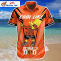 Cincinnati Bengals Dad Hawaiian Shirt With Cartoon Character