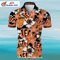 Cincinnati Bengals Hawaiian Shirt With Tropical Flowers
