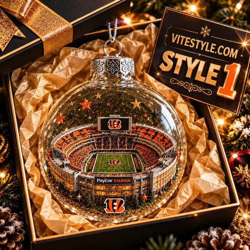 Cincinnati Bengals Paycor Stadium Christmas Ornament