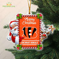 Cincinnati Bengals Santa And Reindeer Funny Christmas Ornament NFL Gift