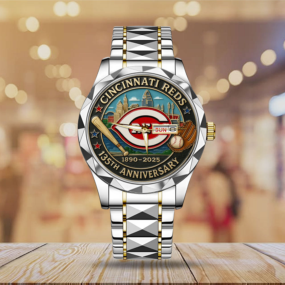 Cincinnati Reds 135th Anniversary 2025 Alloy Luxury Quartz Watch - TANTN17067