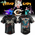 Cincinnati Reds Stray Cats 2026 US Tour Inspired Baseball Jersey