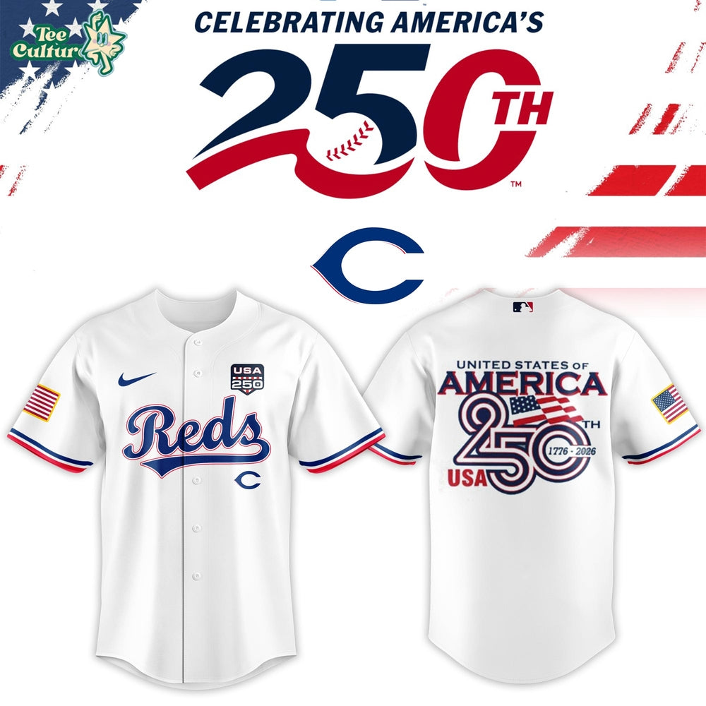 Cincinnati Reds USA 250th Anniversary American Heritage Baseball Jersey