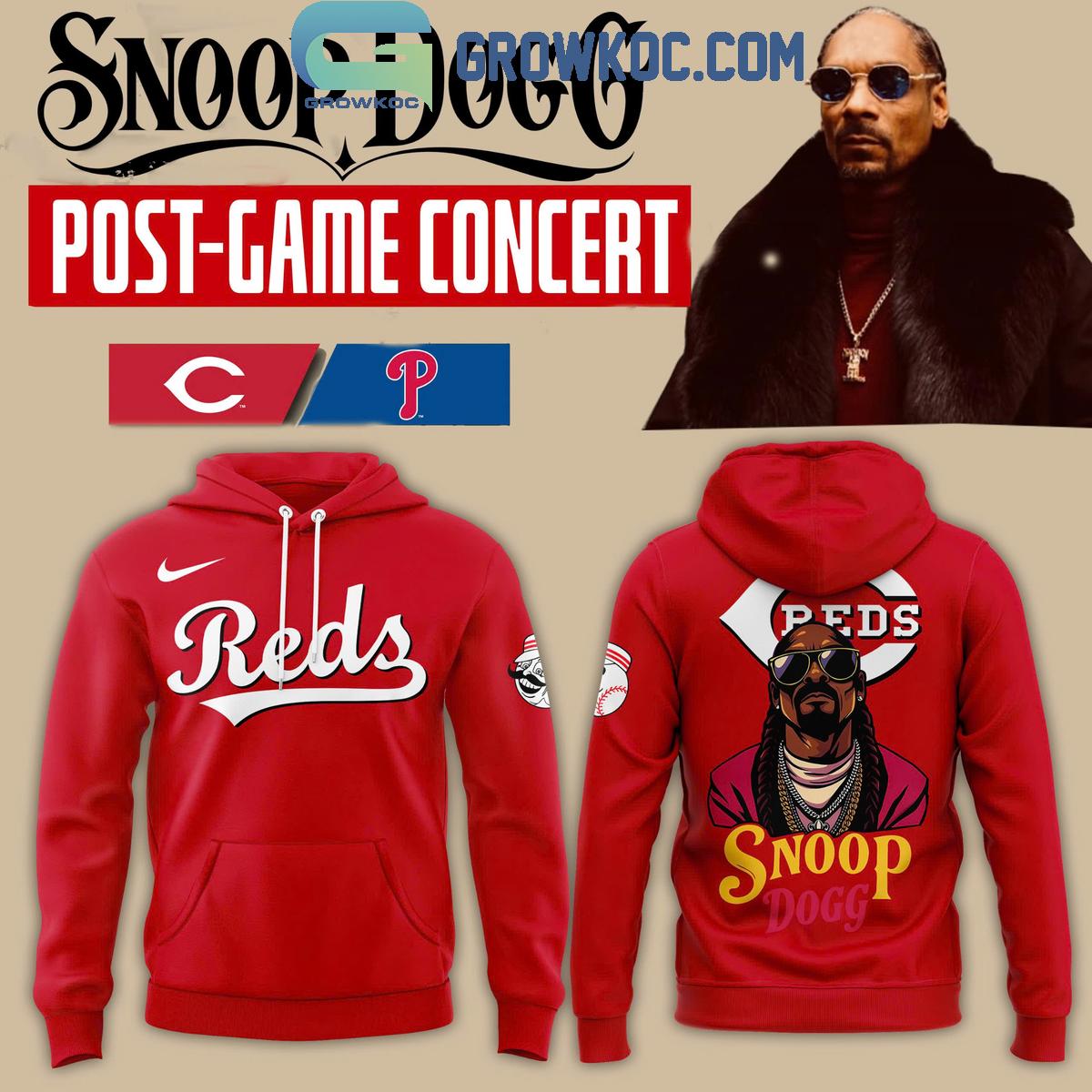Cincinnati Reds x Snoop Dogg Post Game Concert Hoodie Shirt