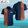 Classic Denver Broncos Logo Navy Hawaiian Shirt