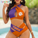 Clemson Tigers Women Bikini Set Sporty Bikini Sets