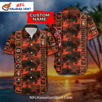 Cleveland Browns Aloha Shirt – Custom Name Sunset Palm Design