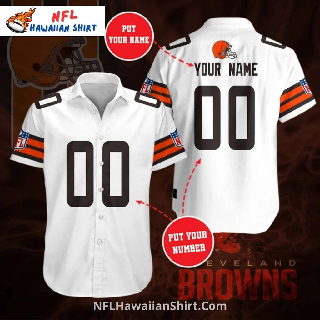 Cleveland Browns Aloha Shirt – Customizable White Jersey Design