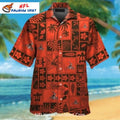 Cleveland Browns Aloha Shirt Tribal And Floral Pattern