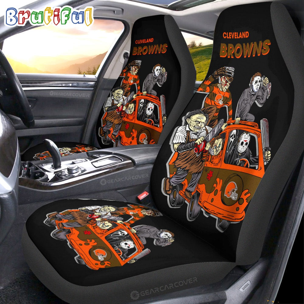 Cleveland Browns Horror Characters Essential Halloween Car Seat Covers
