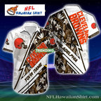 Cleveland Browns Lightning Play – Personalized White Floral Aloha Shirt