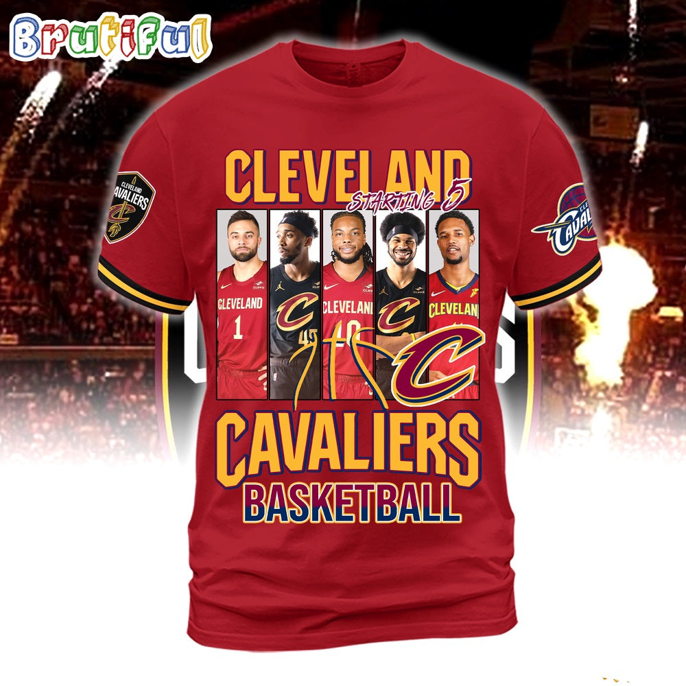 Cleveland Cavaliers Starting 5 Basketball Hoodie T-Shirt