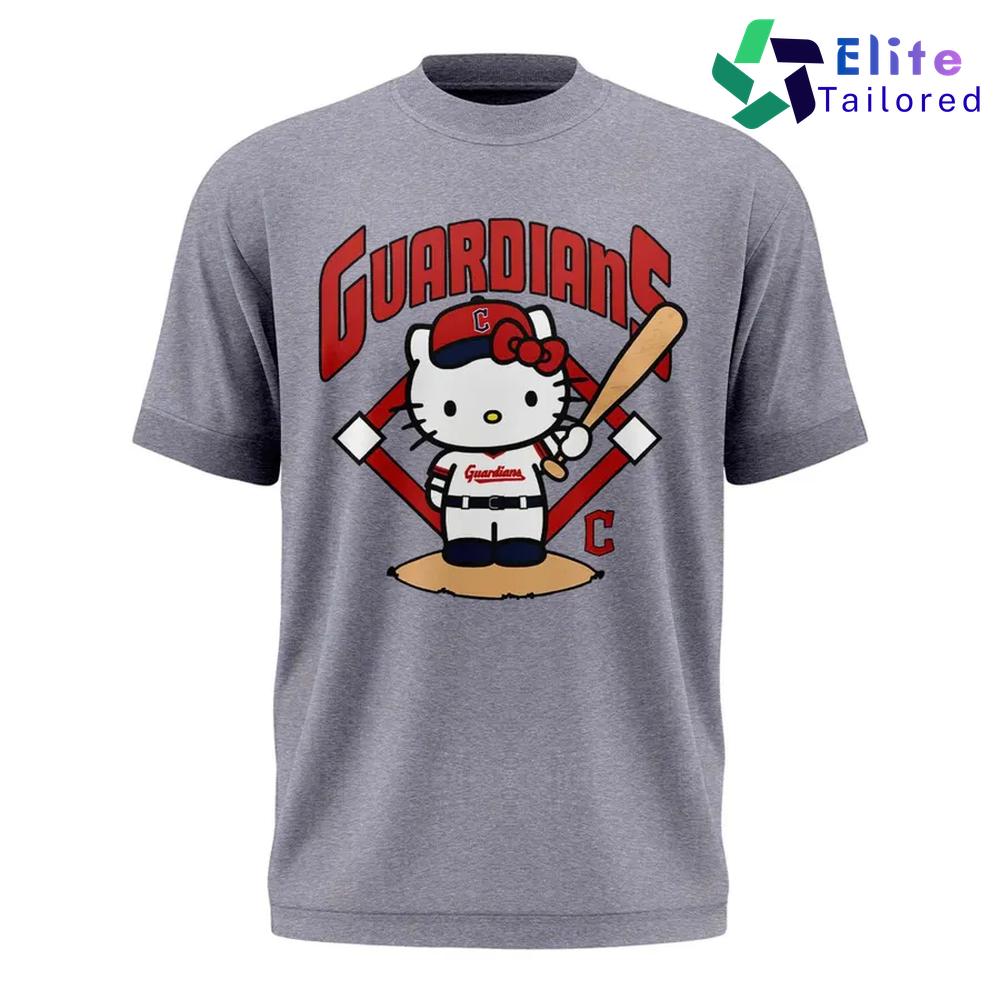 Cleveland Guardians x Hello Kitty Grey Graphic T-Shirt