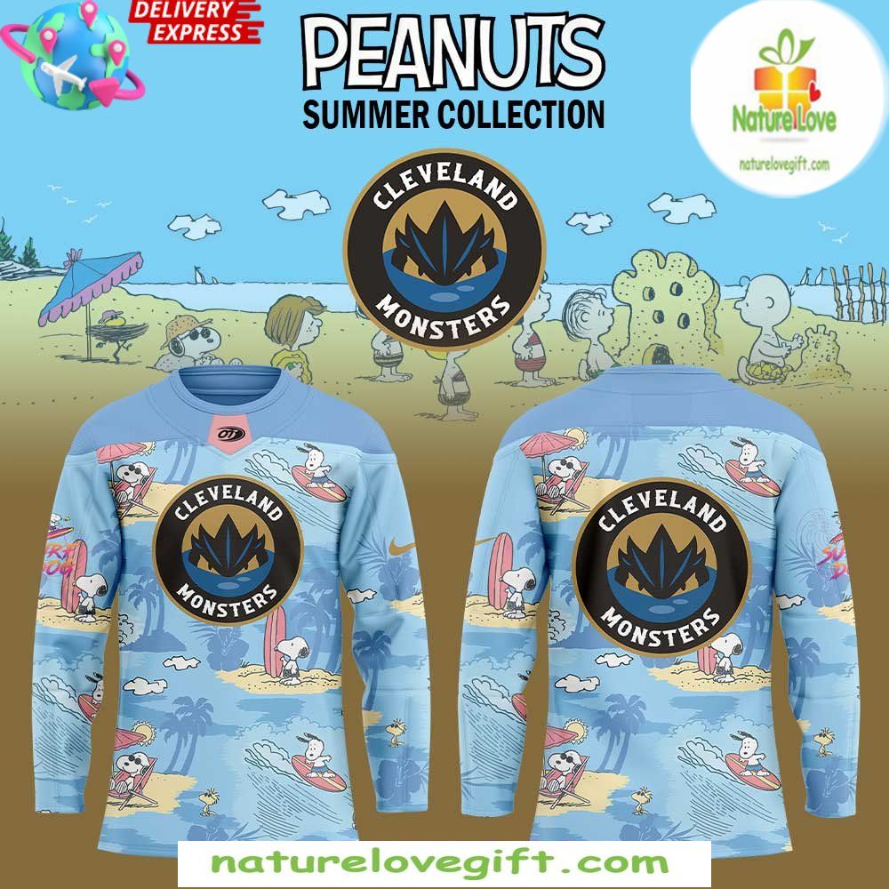 Cleveland Monsters Hockey Jersey Peanuts Summer Collection