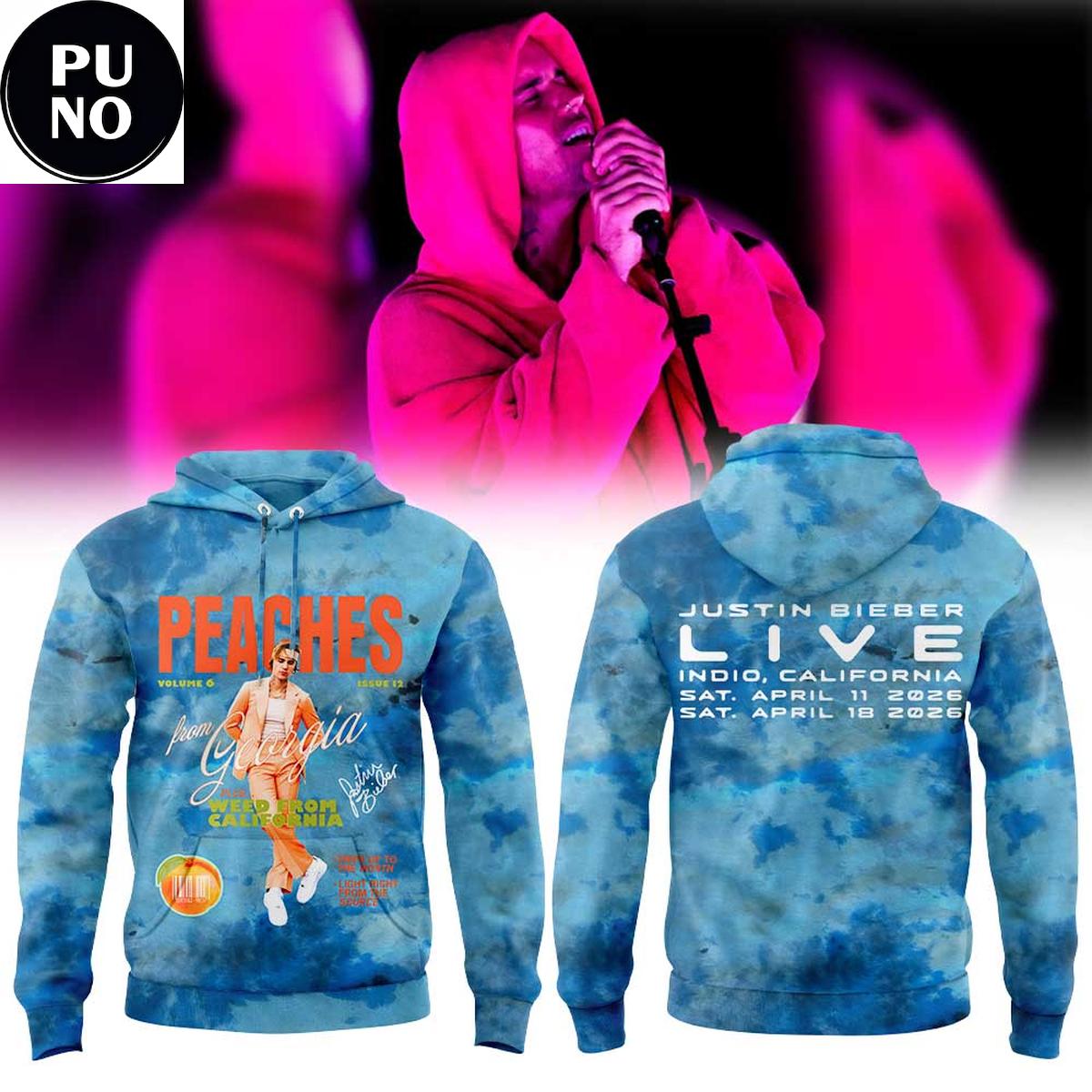 Coachella Justin Bieber Live 2026 Peaches Hoodie T-Shirt