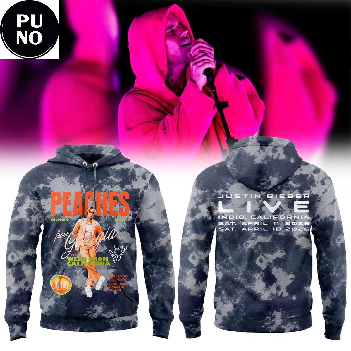 Coachella Justin Bieber Live 2026 Peaches Hoodie T-Shirt