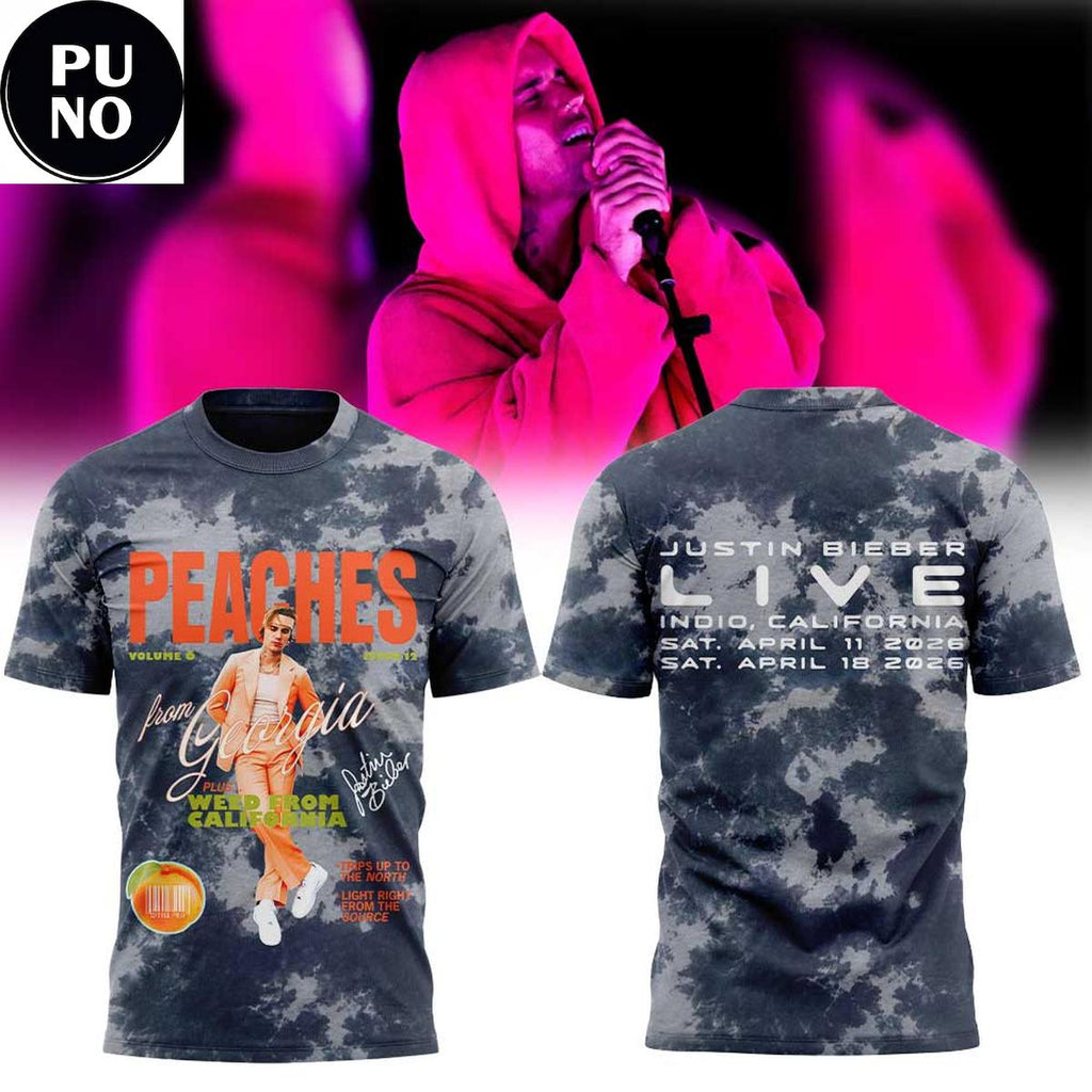 Coachella Justin Bieber Live 2026 Peaches Hoodie T-Shirt