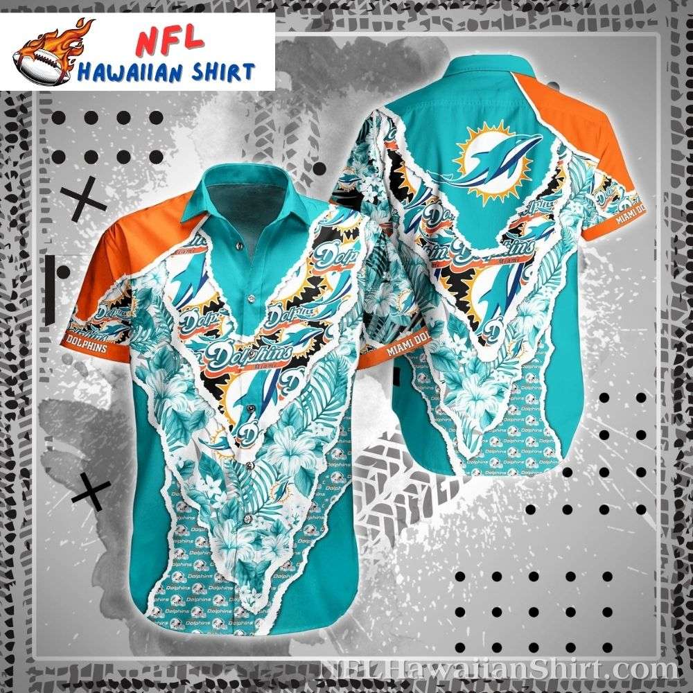 Coastal Craze Miami Dolphins Hawaiian Shirt – Tropical Fan All-Over Print