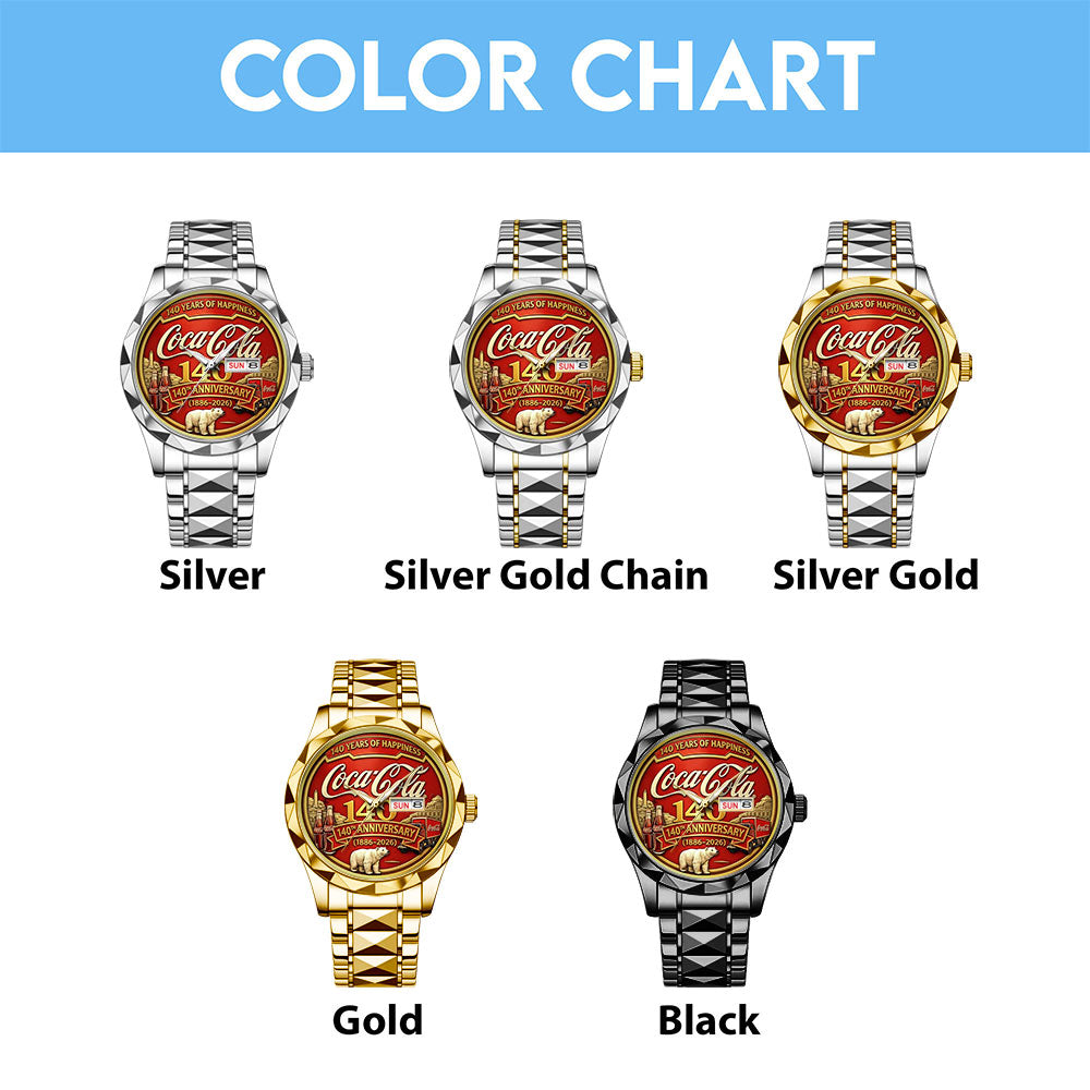 Coca-Cola 140th Anniversary 2026 Alloy Luxury Quartz Watch - TMTHU3763