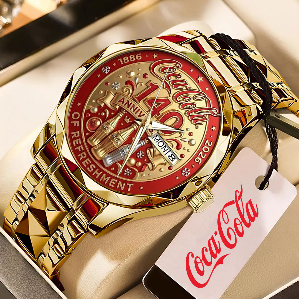 Coca-Cola 140th Anniversary Alloy Luxury Quartz Watch - TMTHU4255