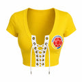 Colombia World Cup 2026 Lace-Up Soccer Crop Top