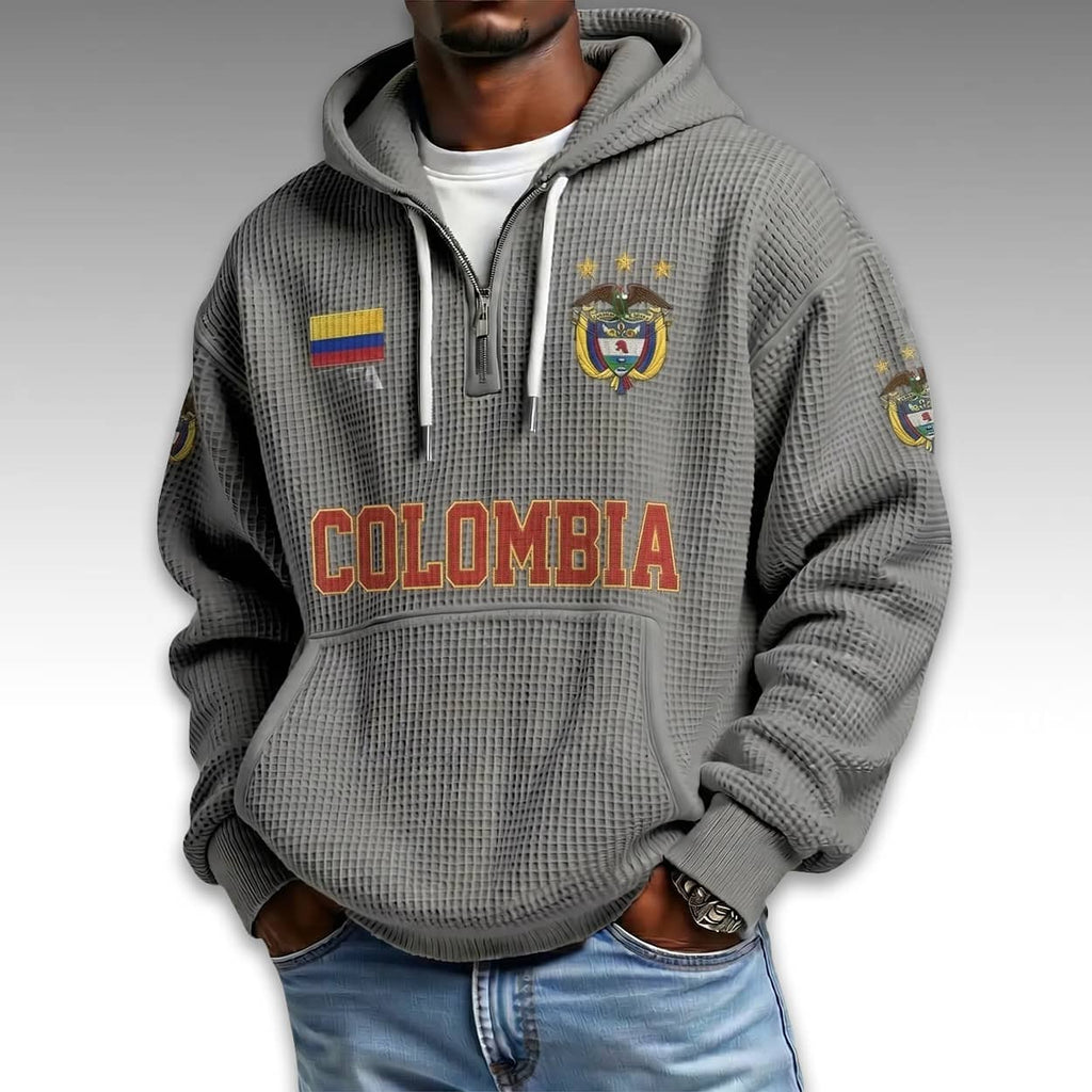 Colombia World Cup 2026 Waffle Quarter Zip Hoodie
