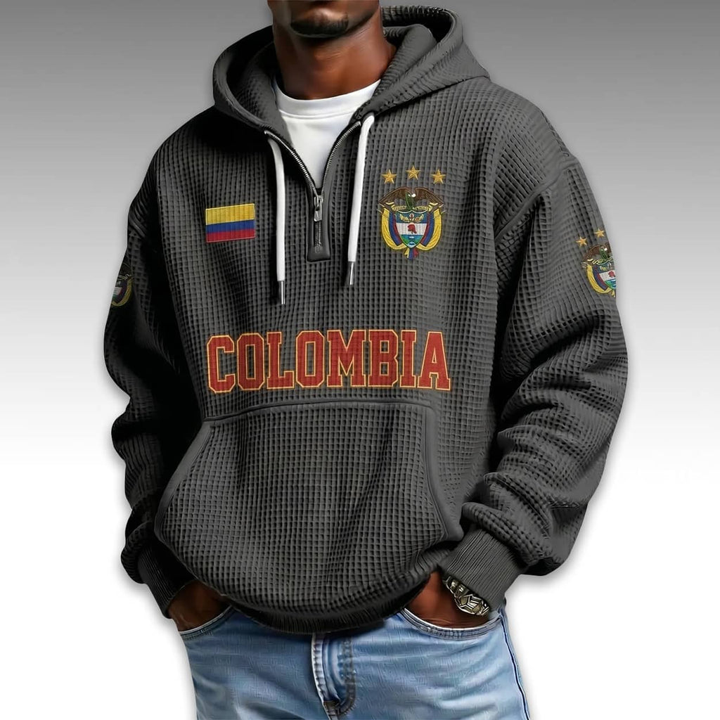 Colombia World Cup 2026 Waffle Quarter Zip Hoodie