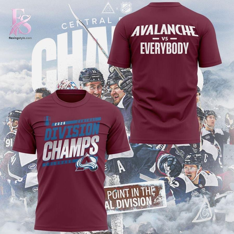 Colorado Avalanche 2026 Central Division Champs Shirt
