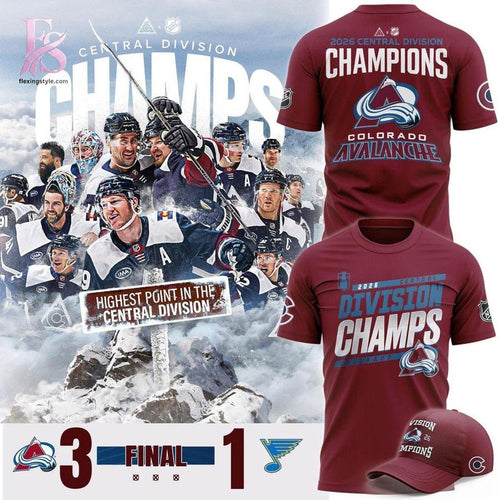 Colorado Avalanche 2026 Central Division Champs Shirt