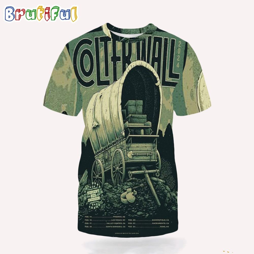 Colter Wall 2024 February Tour 3D Shirt