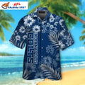 Colts Hawaiian Shirt – Bold Hibiscus And Palm Design