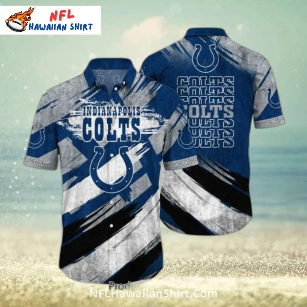 Colts Hawaiian Shirt Grunge Brushstroke Indianapolis Colts