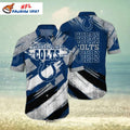 Colts Hawaiian Shirt Grunge Brushstroke Indianapolis Colts