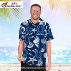 Colts Hawaiian Shirt – Ocean Theme With Shells